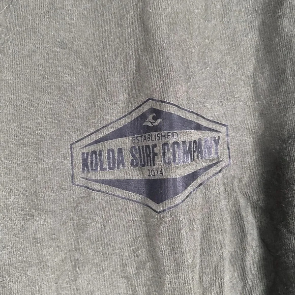 Koloa Surf Shirt Men's Medium Green Graphic Print Short Sleeve Crew Neck - Picture 5 of 11